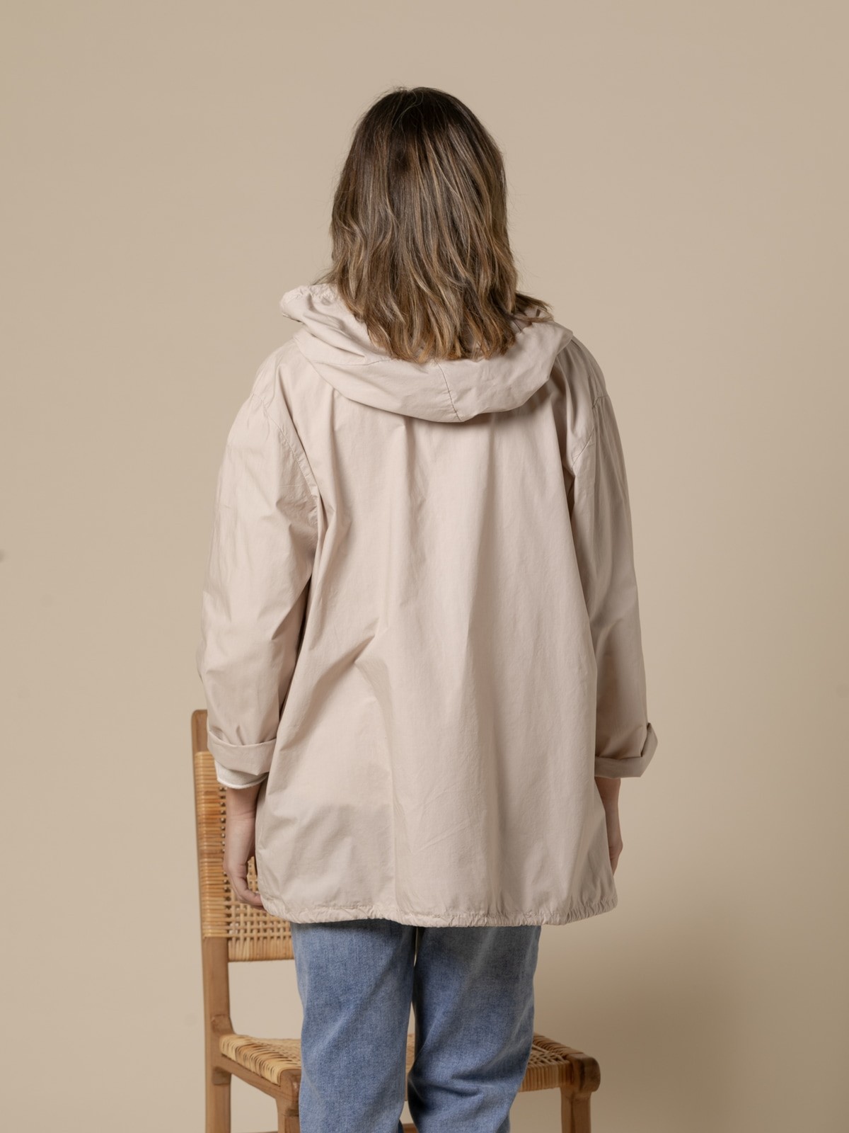 Woman Overcoat cotton 100% casual style  Beige Clarocolour