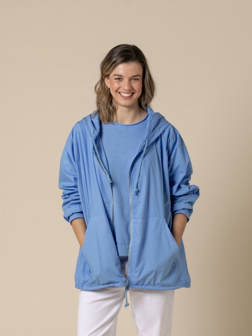 Woman Overcoat cotton 100% casual style  Bluecolour