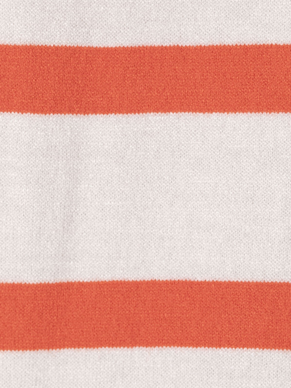 Jersey de rayas fino escote en pico color Naranja