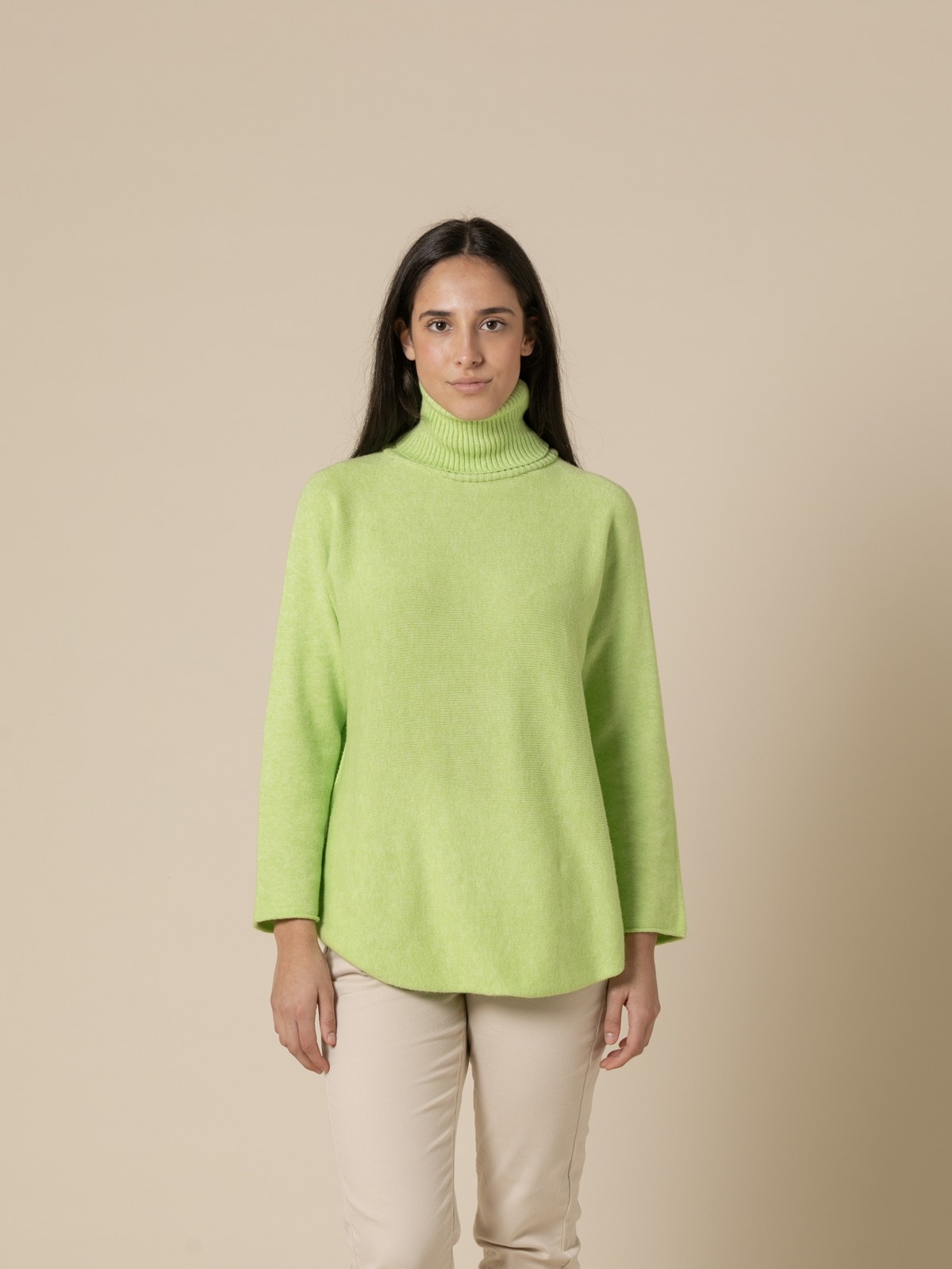Woman Basic high neck cashmere touch sweater  Limacolour