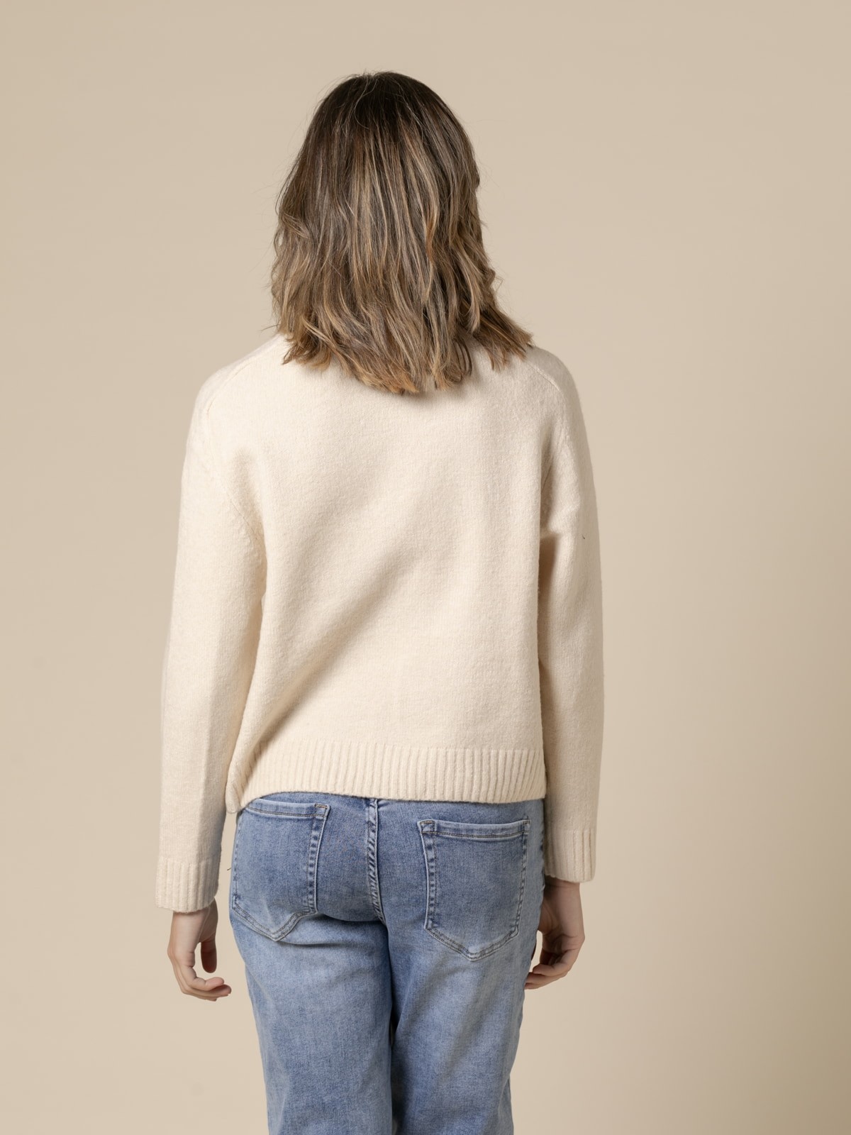 Woman Wool sweater with buckles detail  Crudocolour