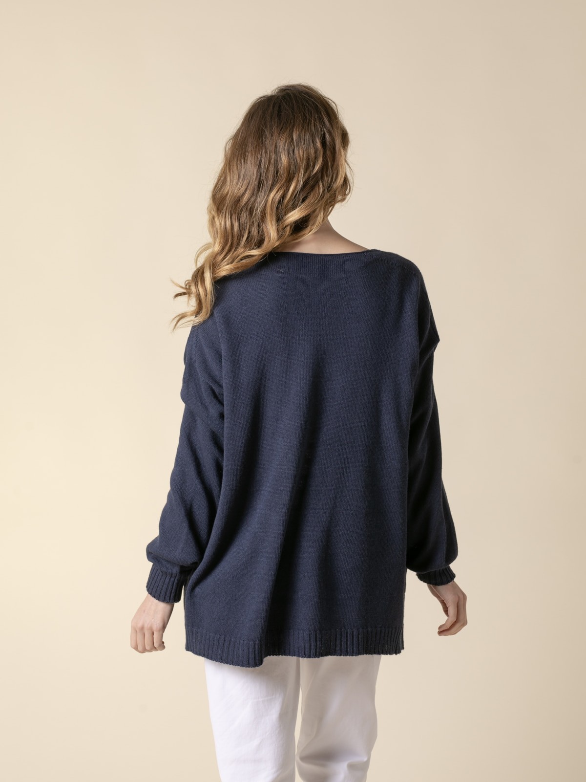 Woman Two-pocket cotton jacket  Bluecolour