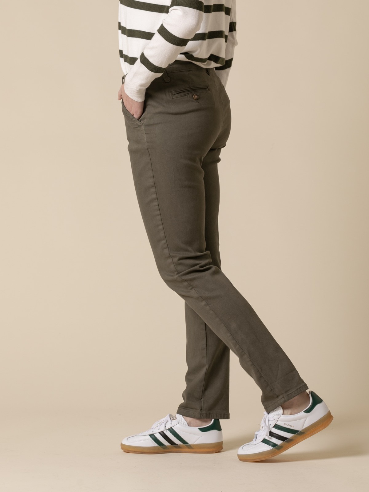 Woman Best quality chino pants  Khakicolour