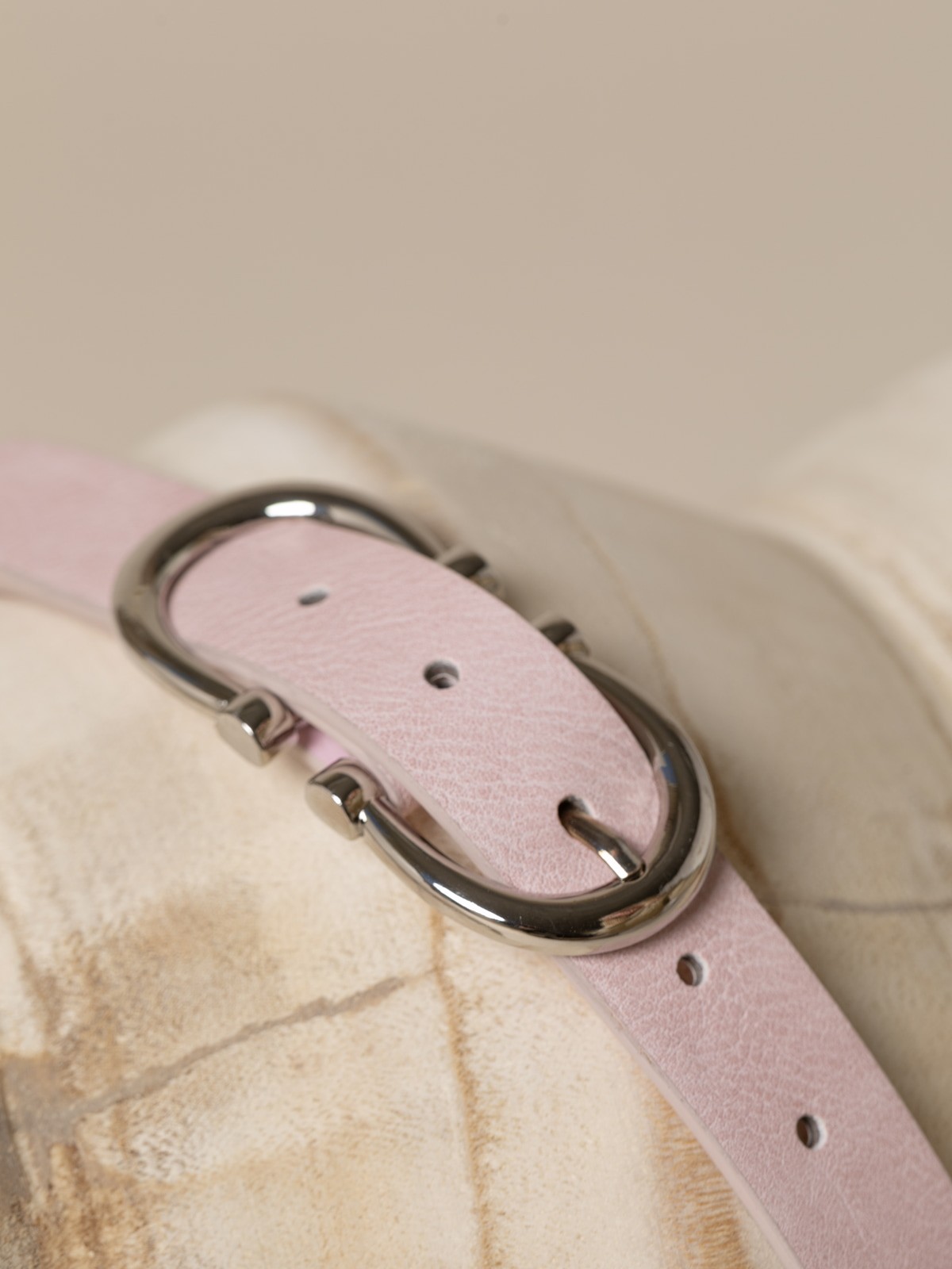Woman Double buckle belt  Pinkcolour