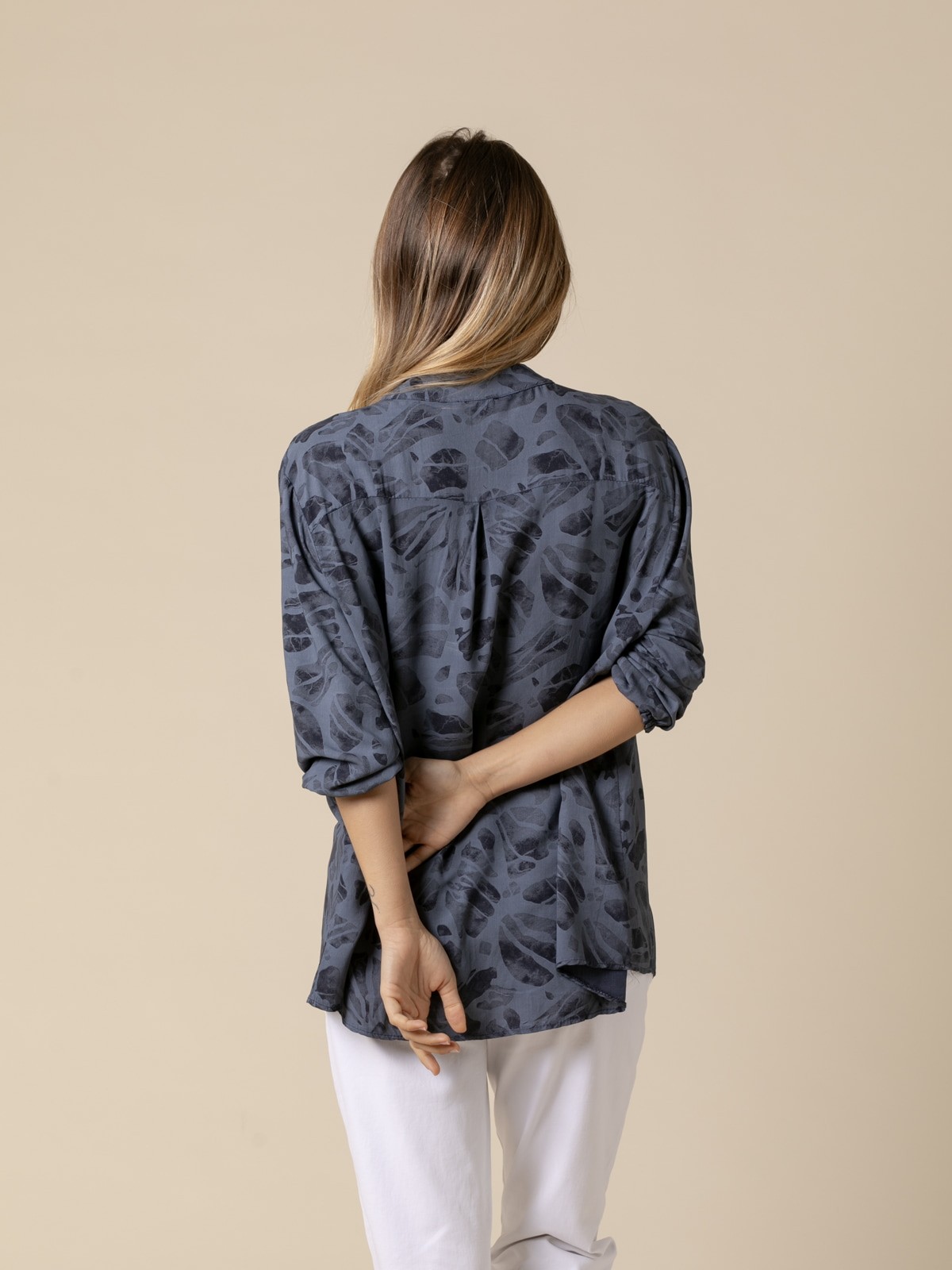 Woman Animal print shirt  Bluecolour