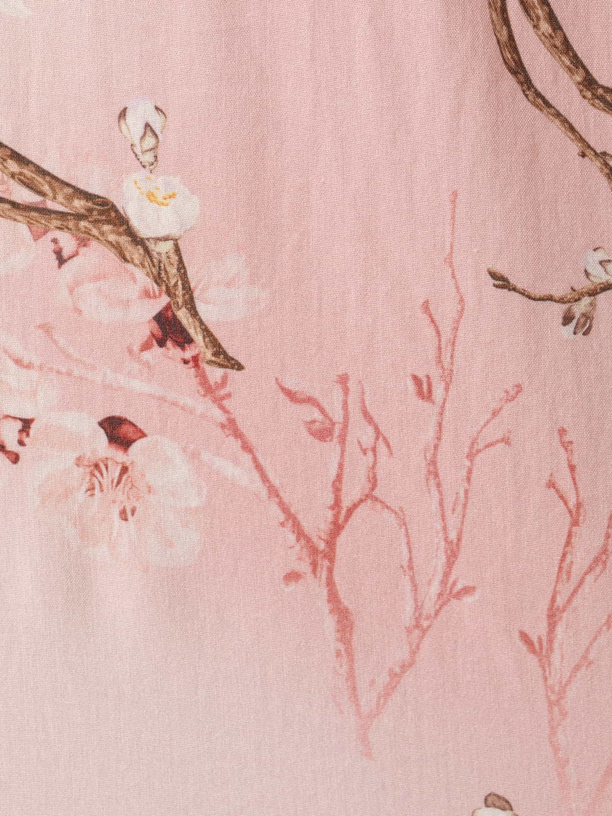 Woman Spring flower printed blouse  Pinkcolour