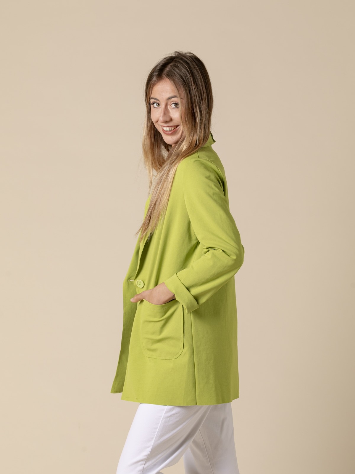 Woman Comfy oversized blazer Olivecolour