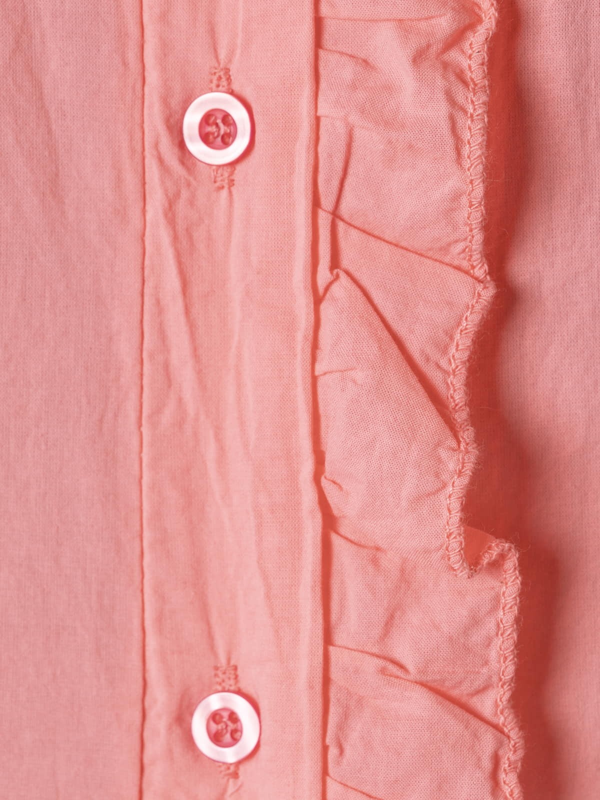 Blusa cotton voile detalle volante color pomelo