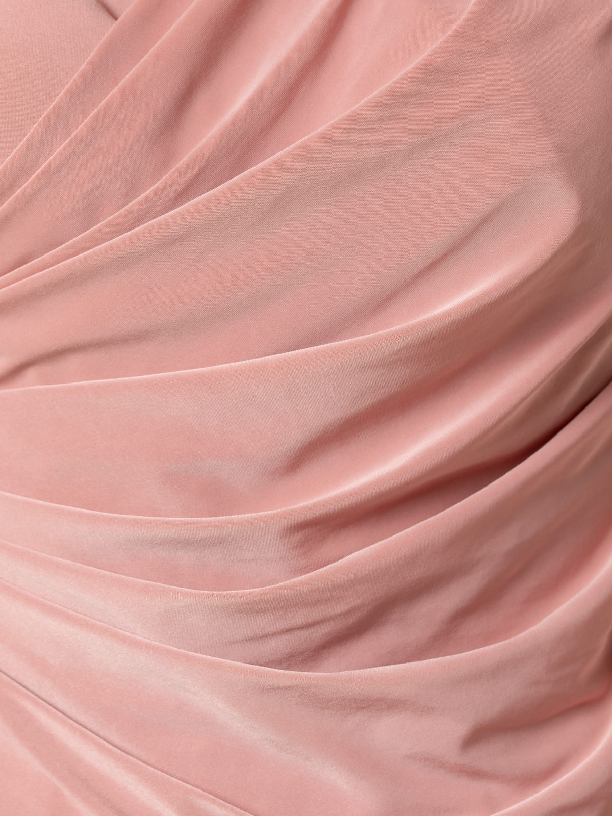 Woman Elbow-length sleeve plain draped T-shirt  Pinkcolour