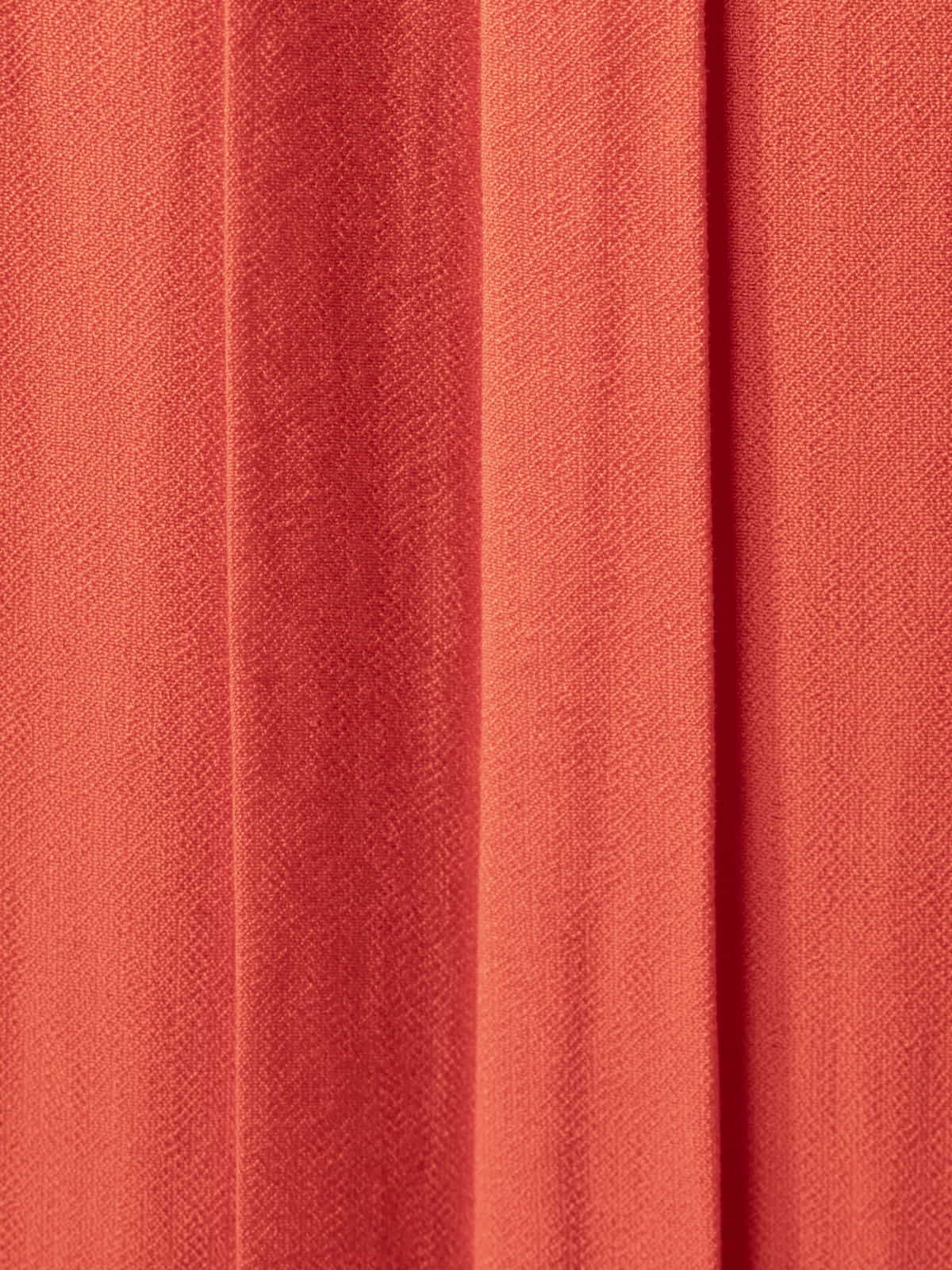 Camisa escote pico alto manga elástica color Rojo