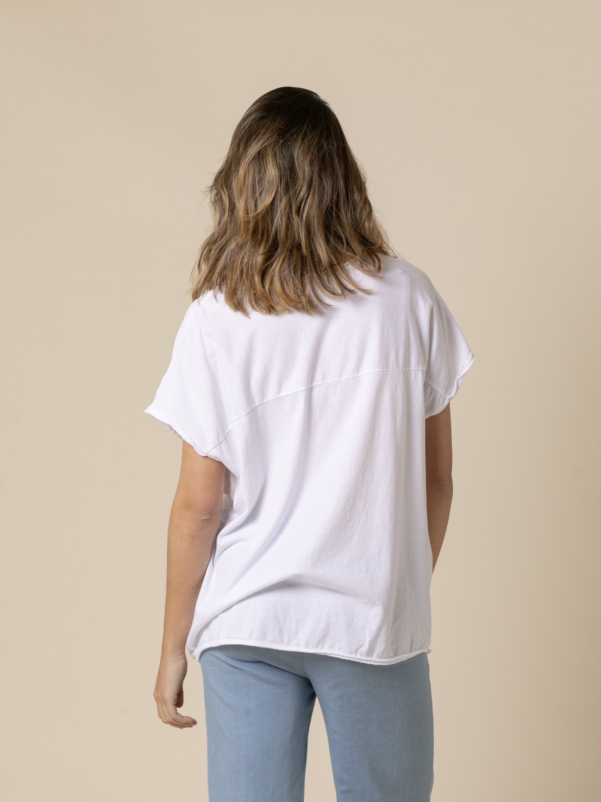 Woman Short sleeve pocket t-shirt  Whitecolour