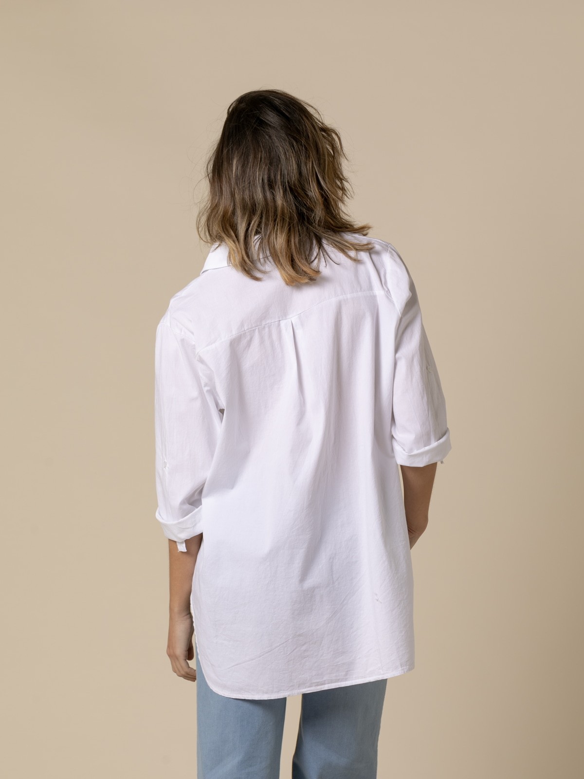 Camisa algodón 100% color Blanco