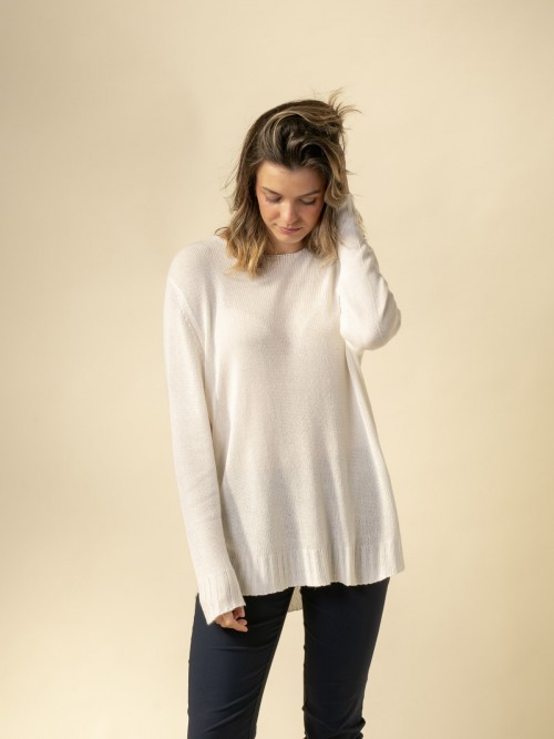 Woman Inés flowy sweater with detail on the hem  Marfilcolour