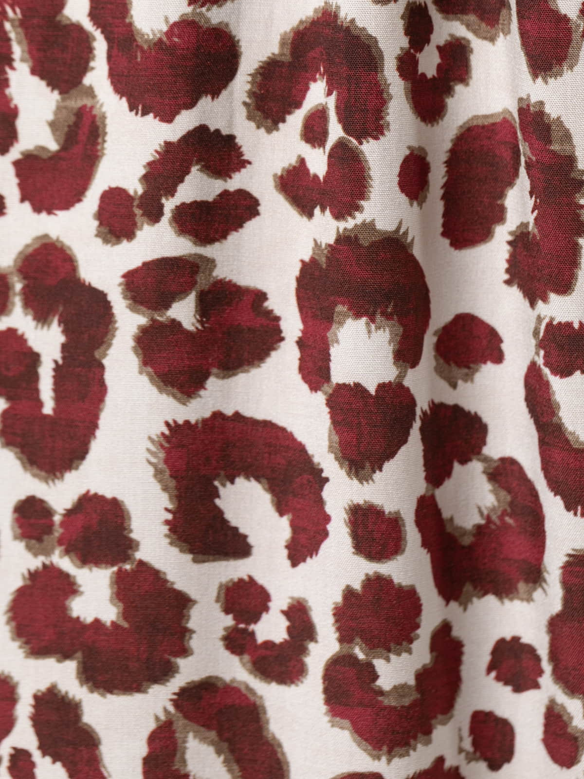 oversized fluid pants with animal drawing  Bordeaux colour