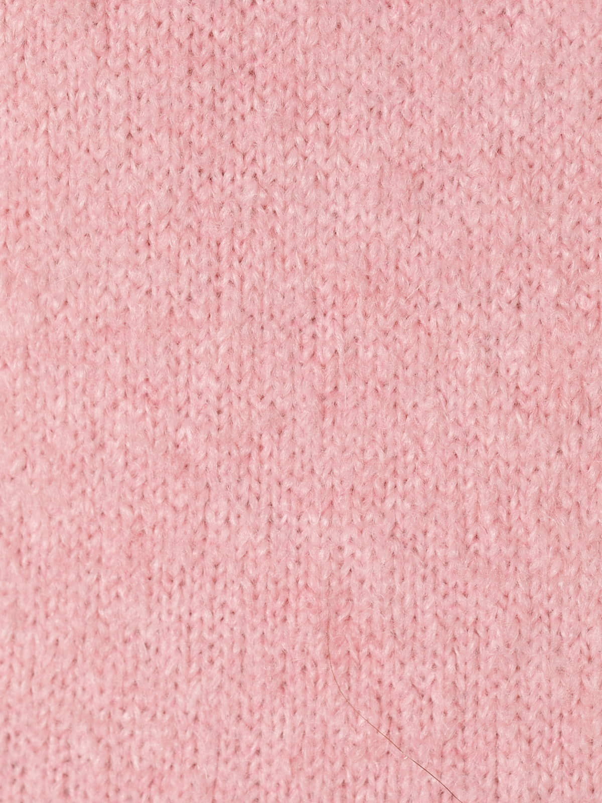 Spring alpaca sweater with round  Pink colour