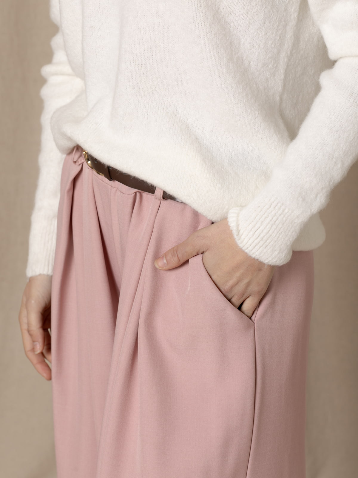 Pantalón fluido super trendy color Rosa