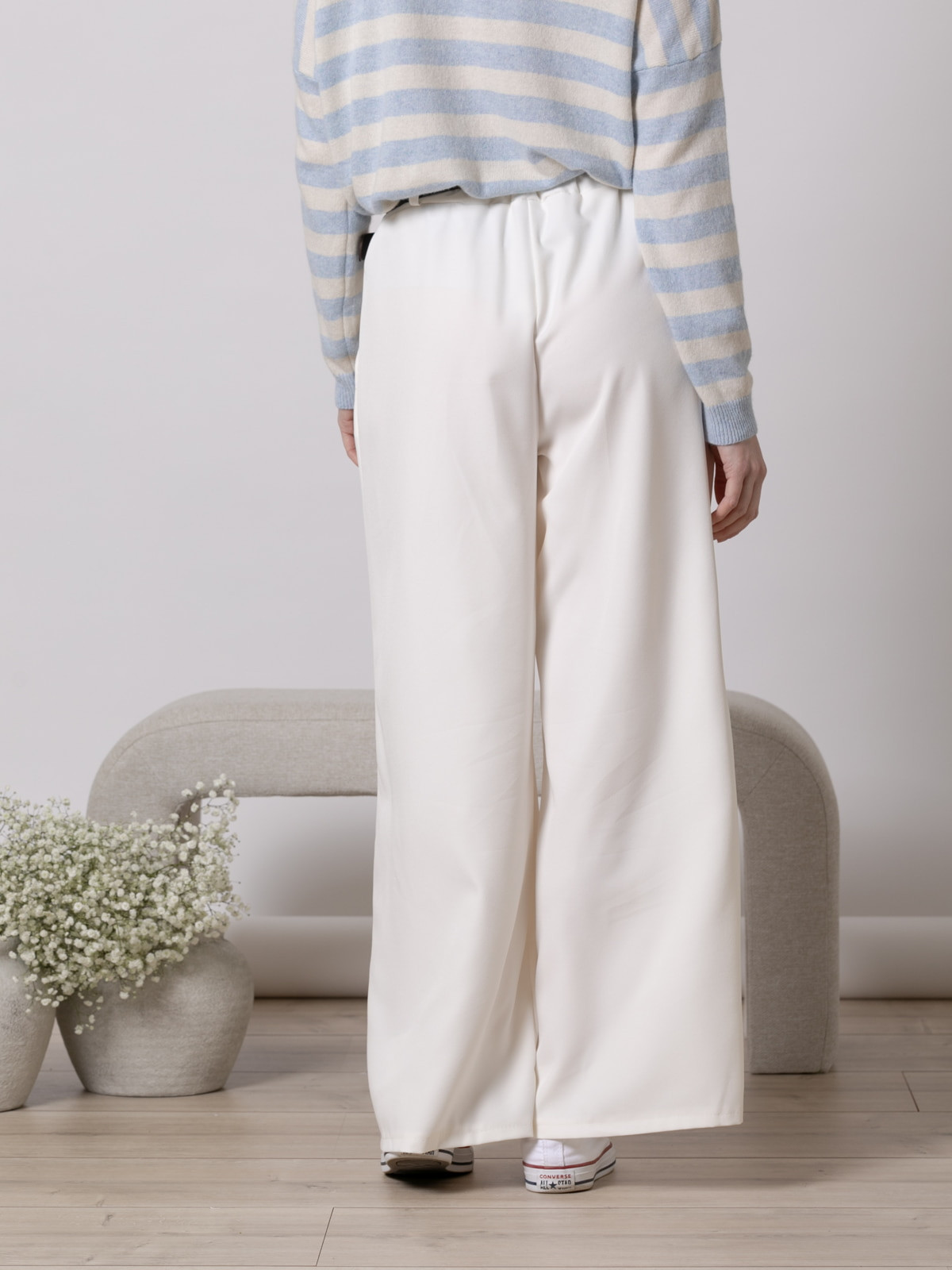 Pantalón fluido super trendy color Beige