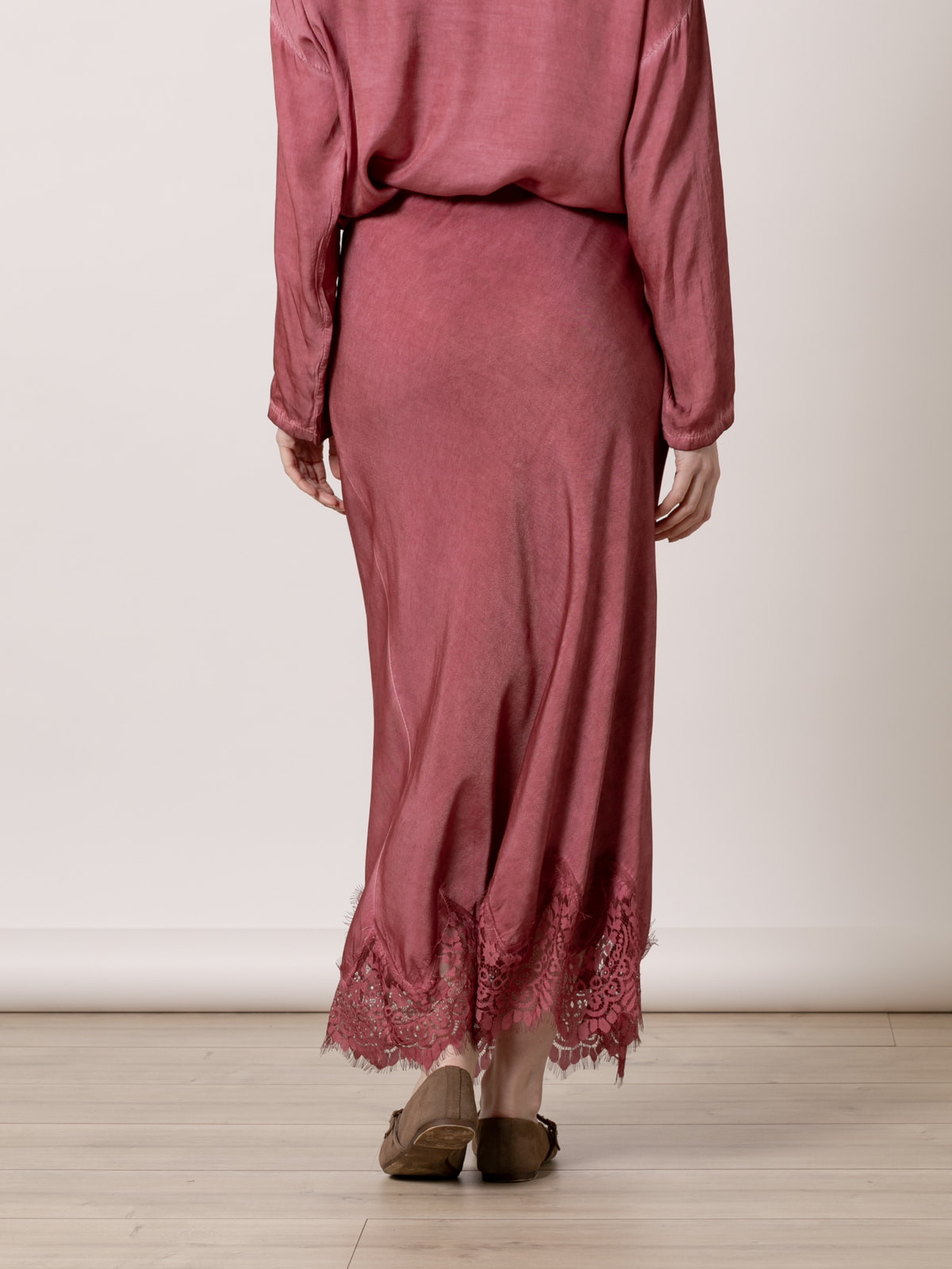 Flowy lace skirt  Bordeaux colour