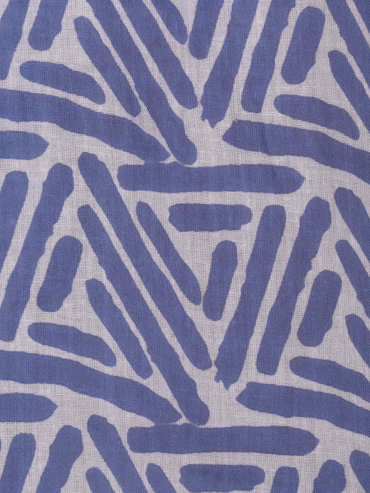 Camisa c/caja dibujo lineal color Azul