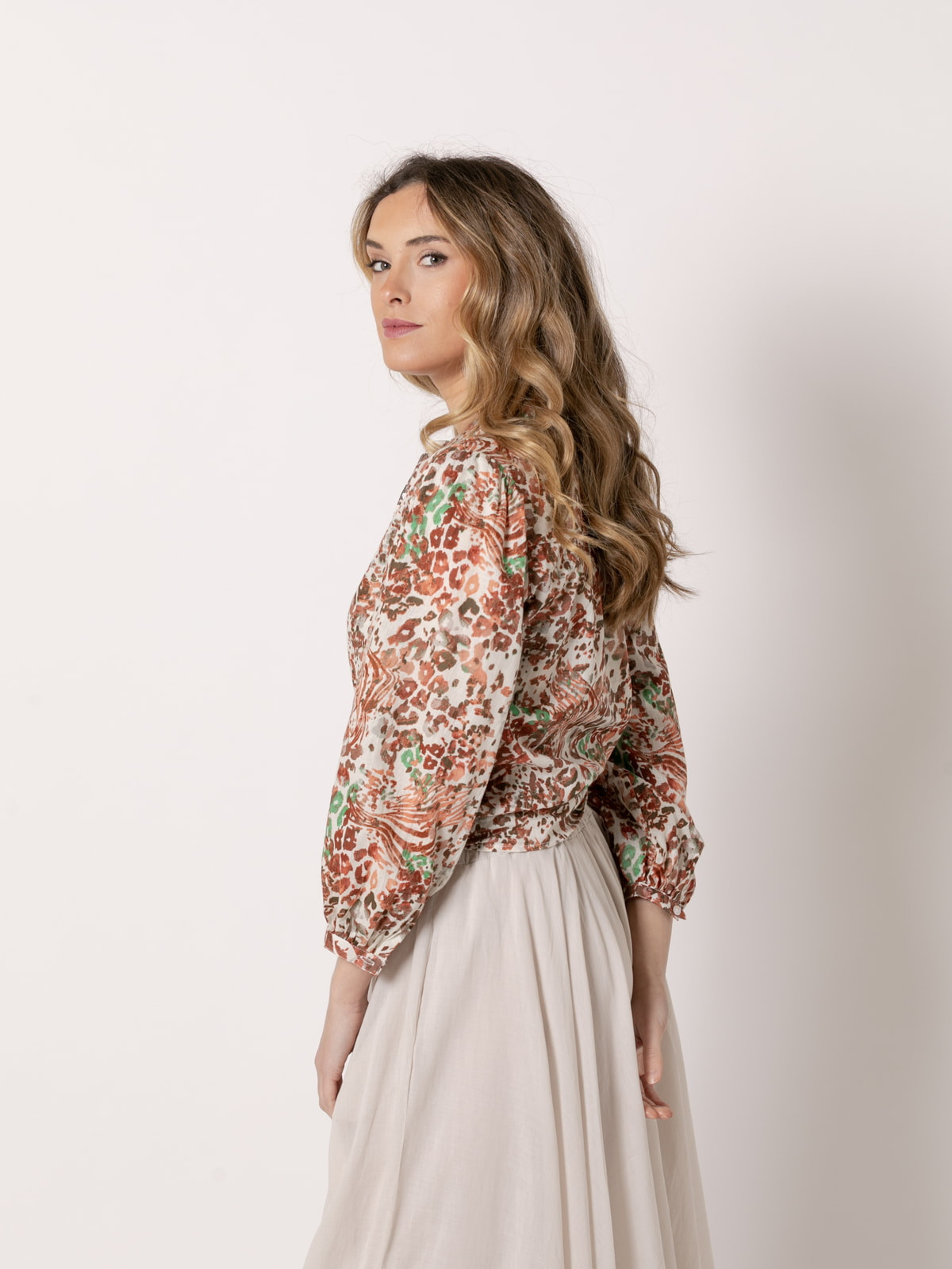 Trendy animal print box shirt  Tile colour