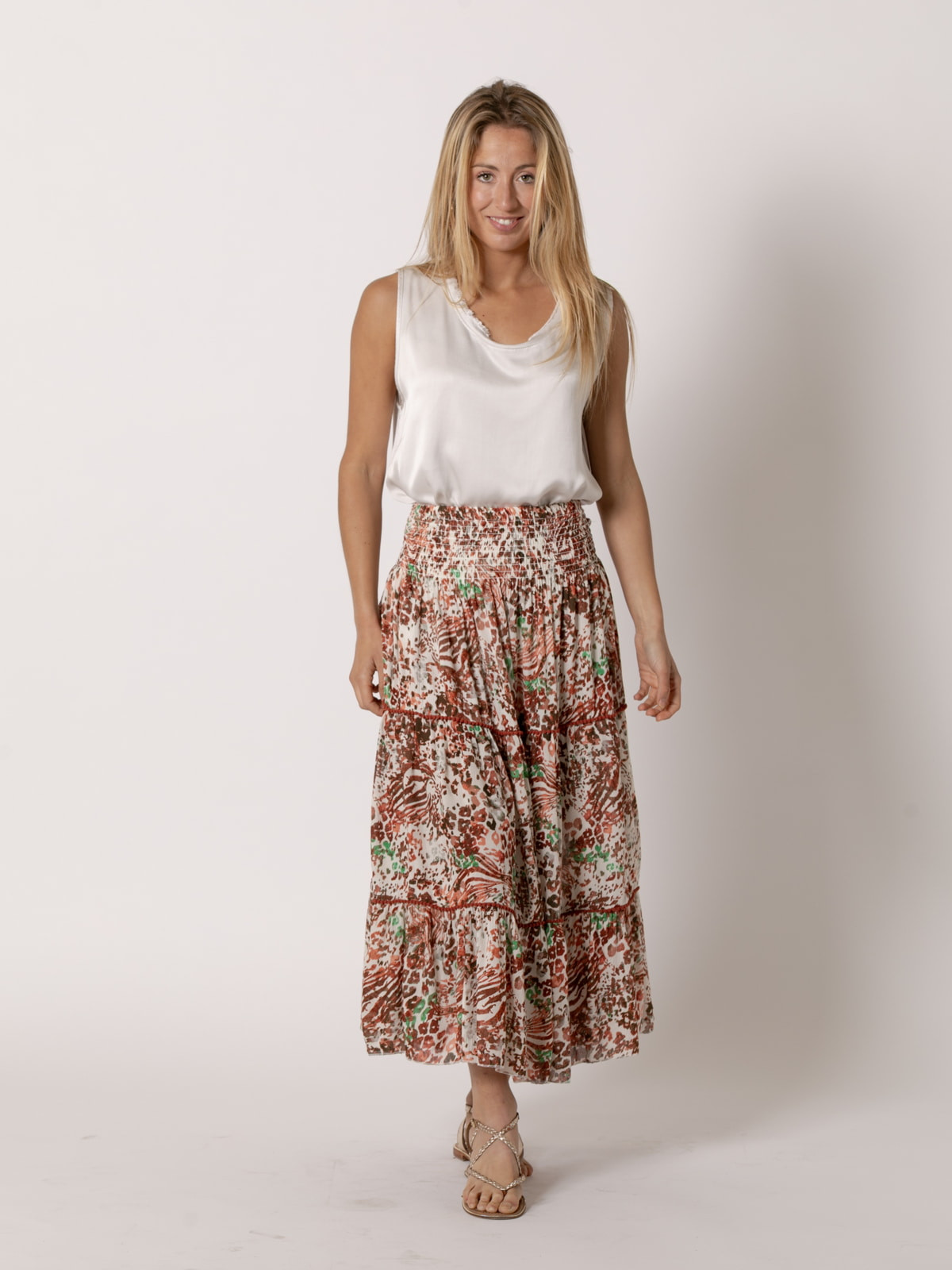 Flowing Lucia skirt  Animal Print colour