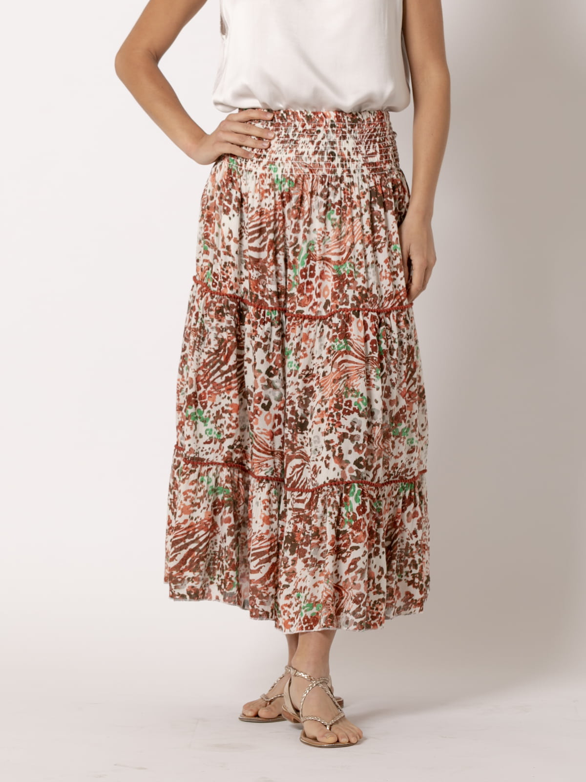 Flowing Lucia skirt  Animal Print colour