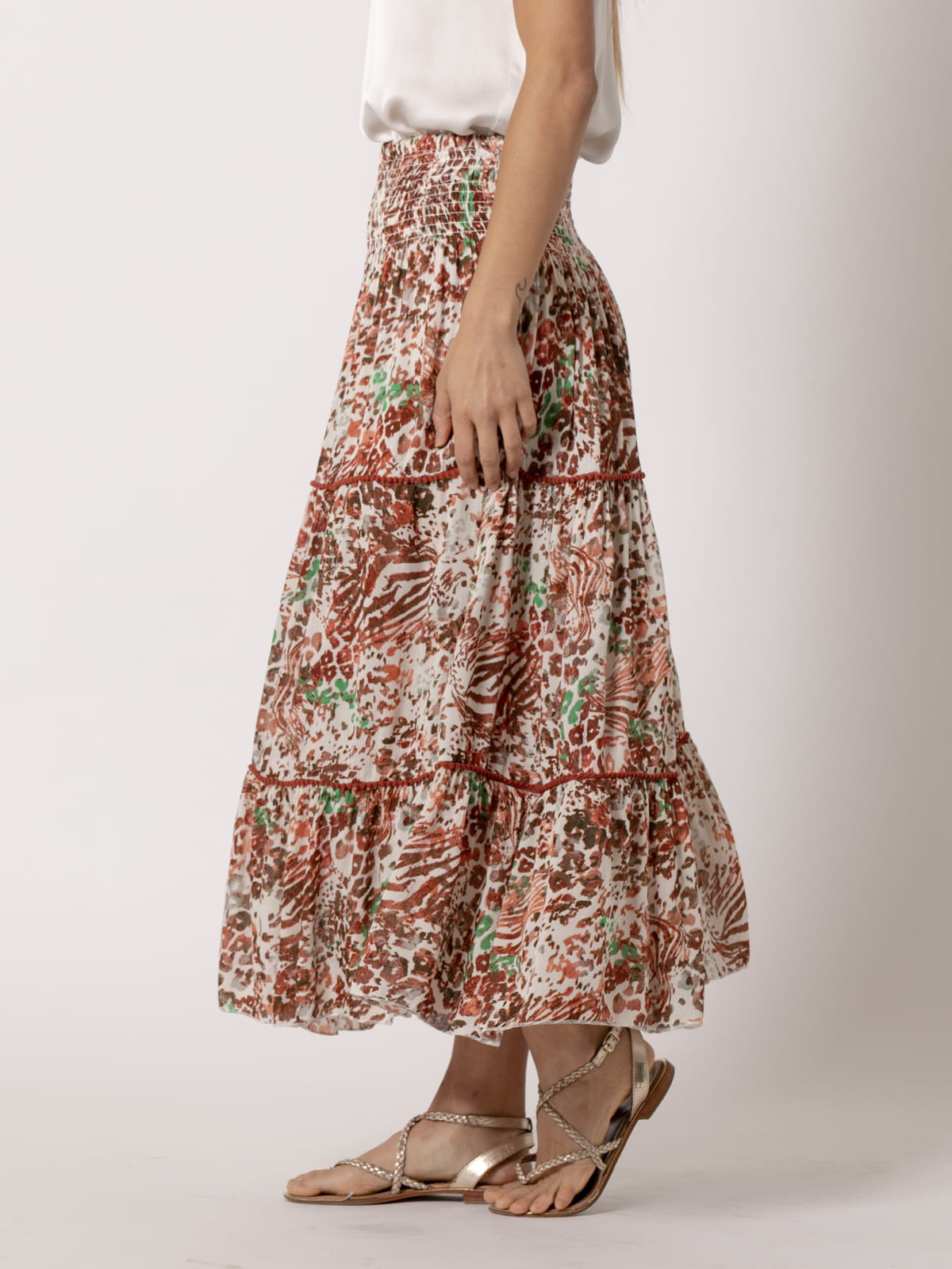 Flowing Lucia skirt  Animal Print colour