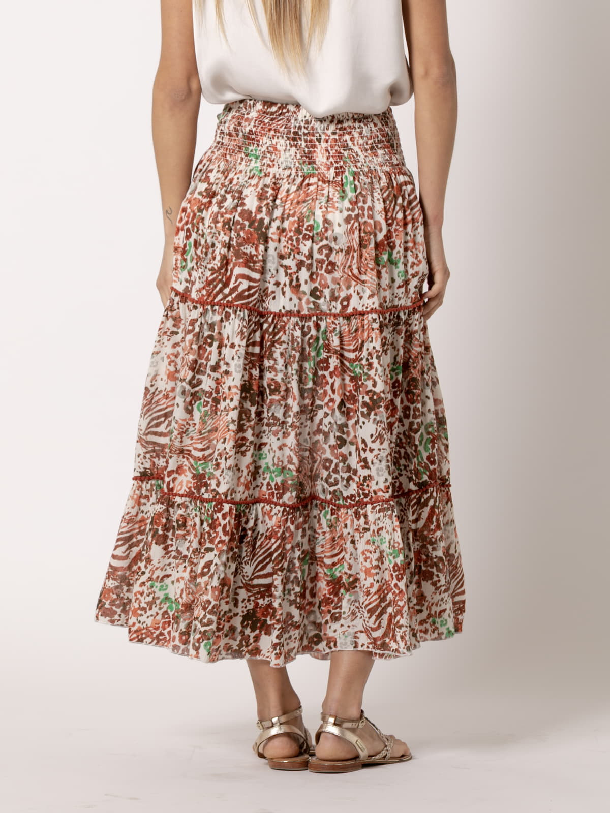 Flowing Lucia skirt  Animal Print colour
