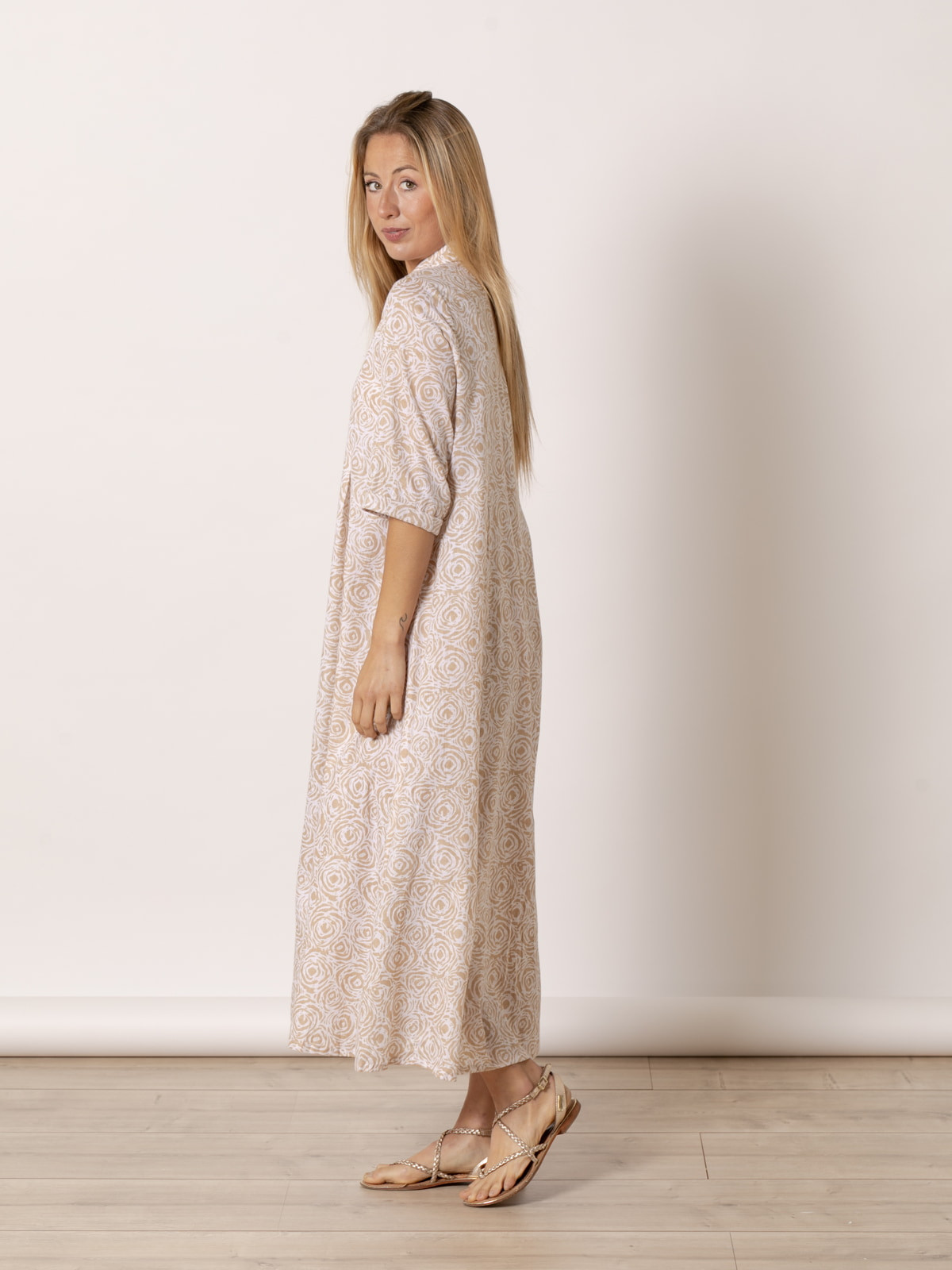 Long shirt dress  Beige colour