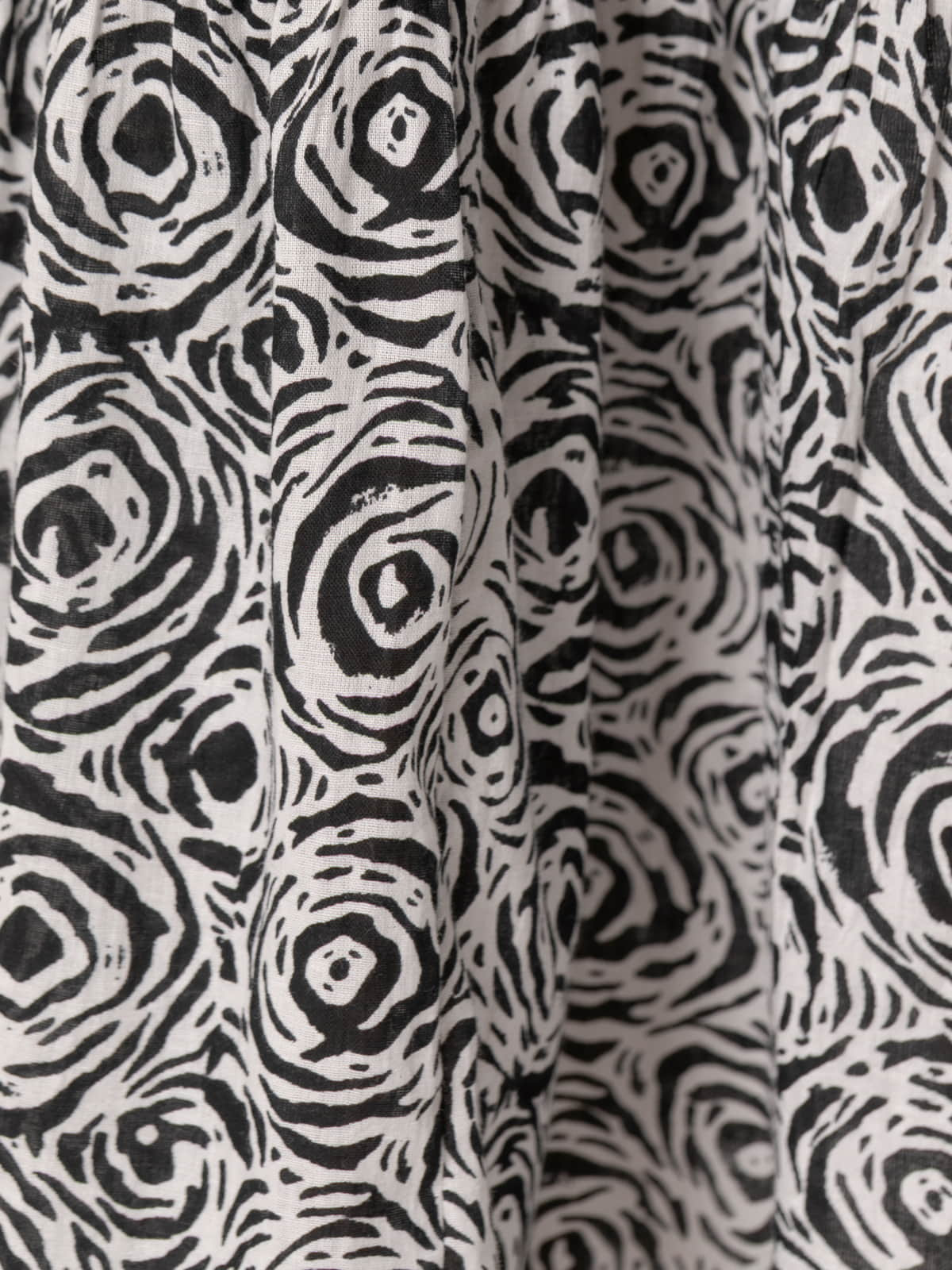 Printed V-neck dress  Black colour