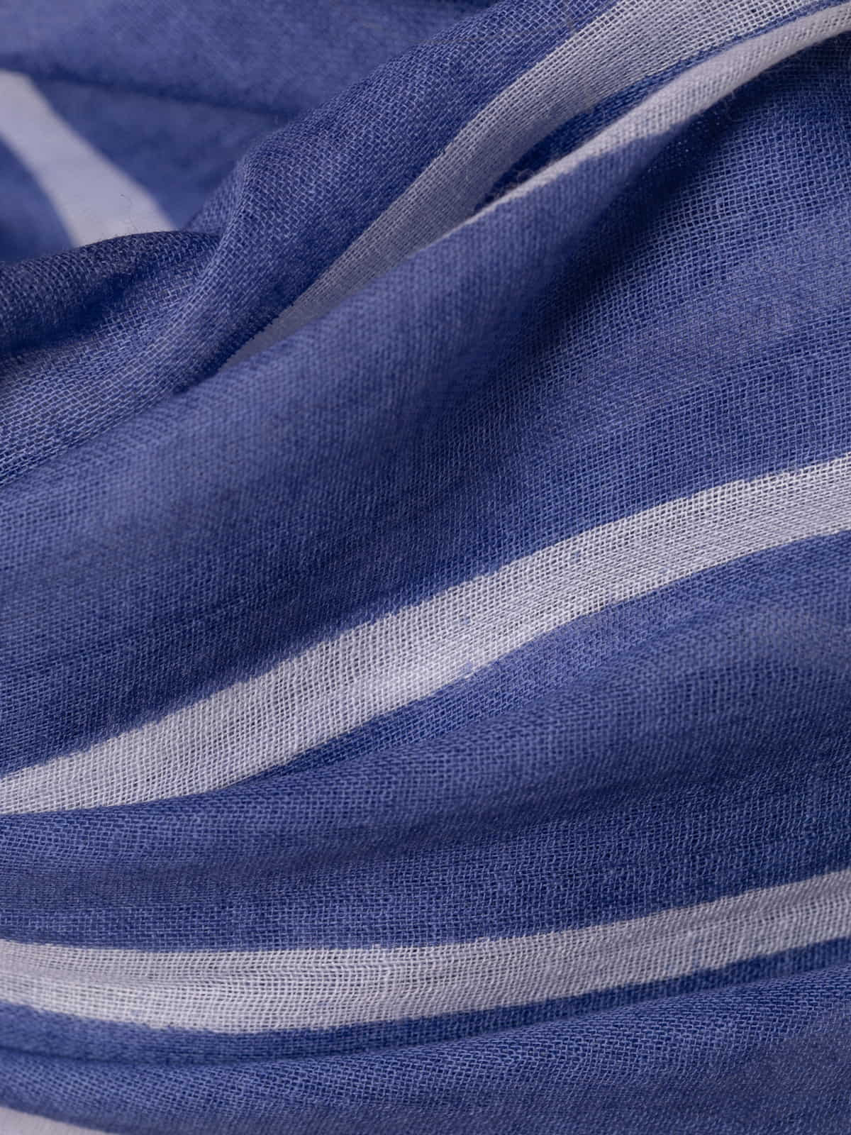 100% cotton striped scarf  Blue colour