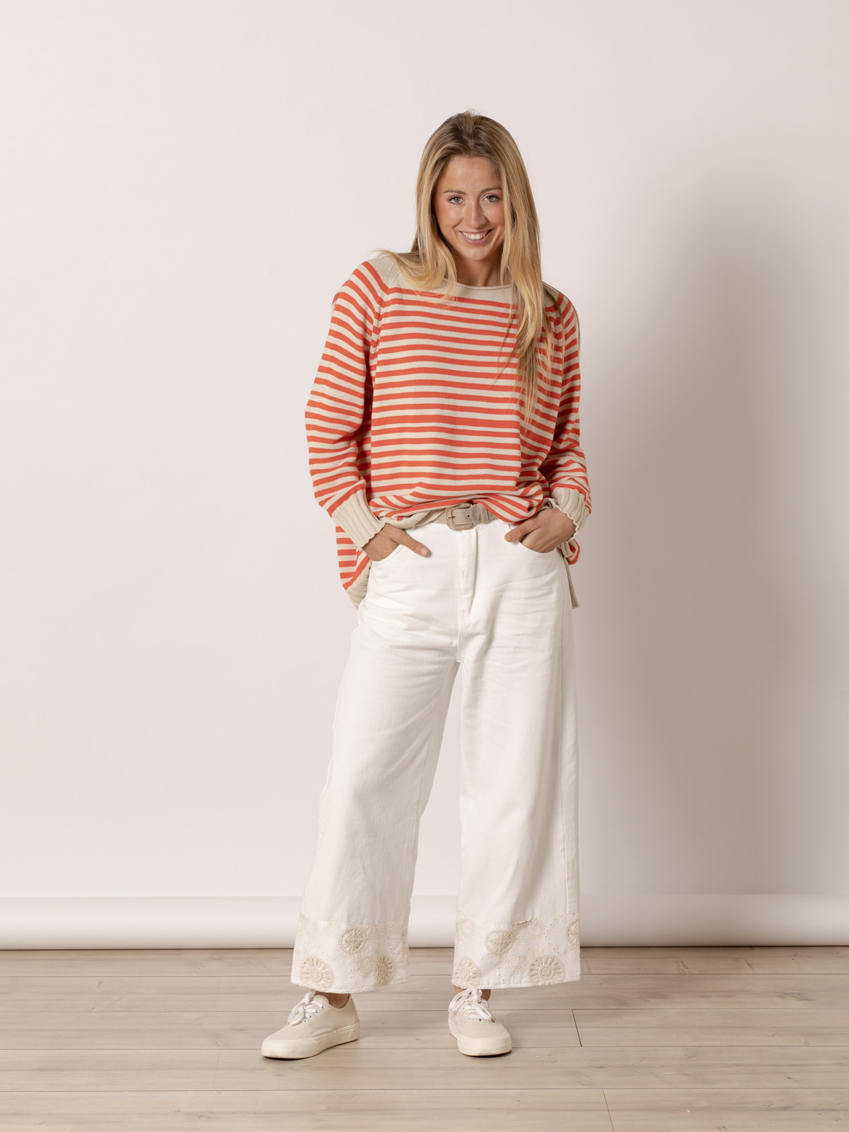 Jersey rayas cotton 100% color Naranja