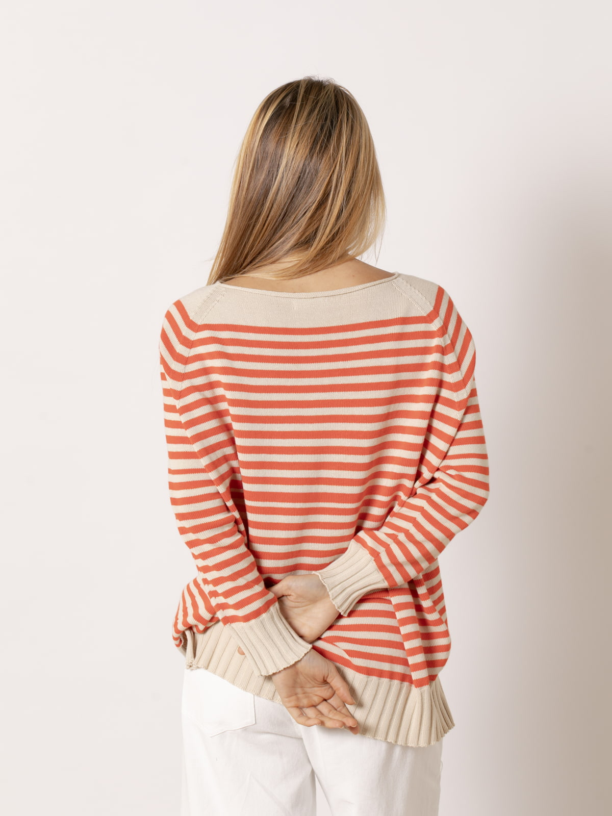 Jersey rayas cotton 100% color Naranja