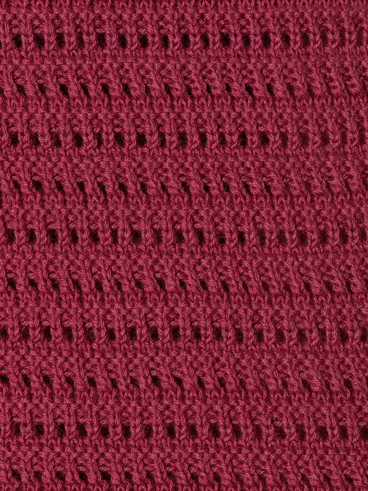 Chaqueta de punto calada trendy color Burdeos
