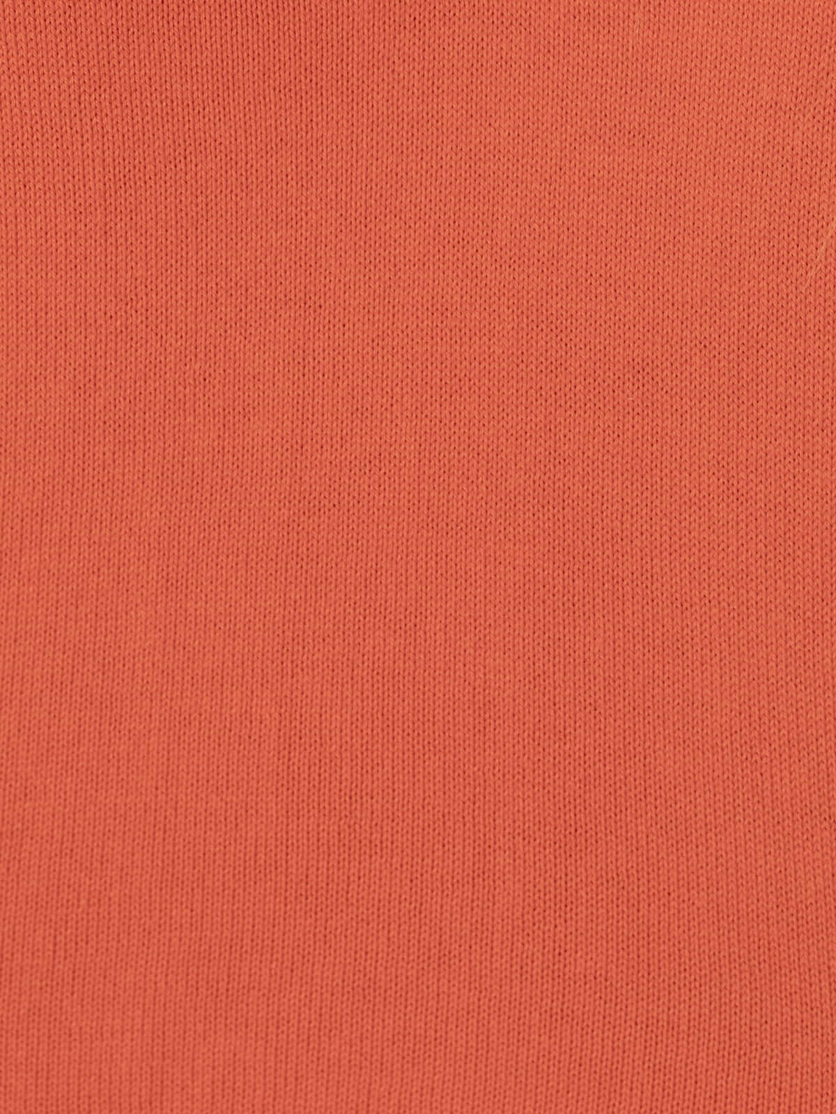 100% cotton knit top with V-neck  Orange colour