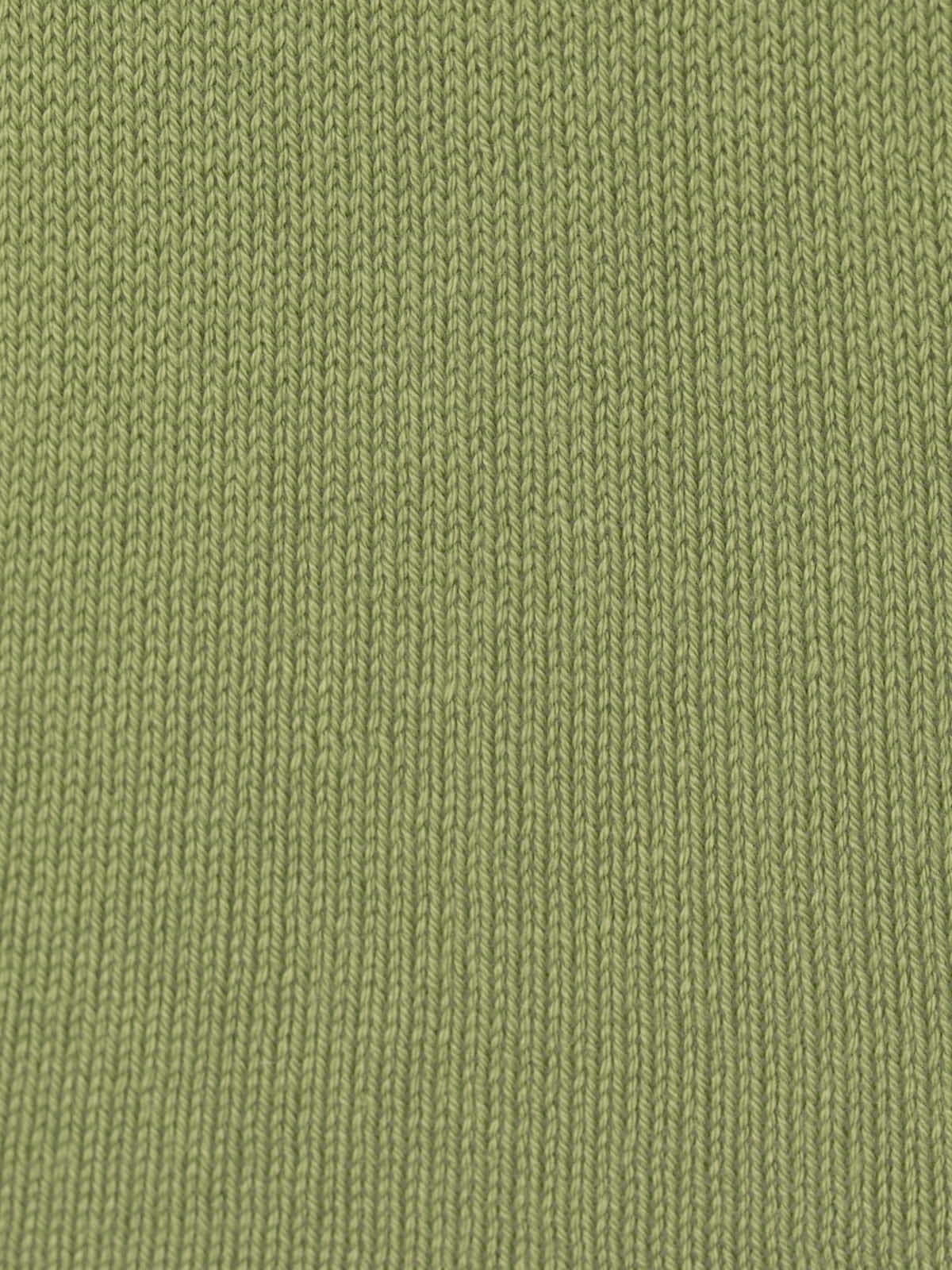 100% cotton knit top with V-neck  Green colour