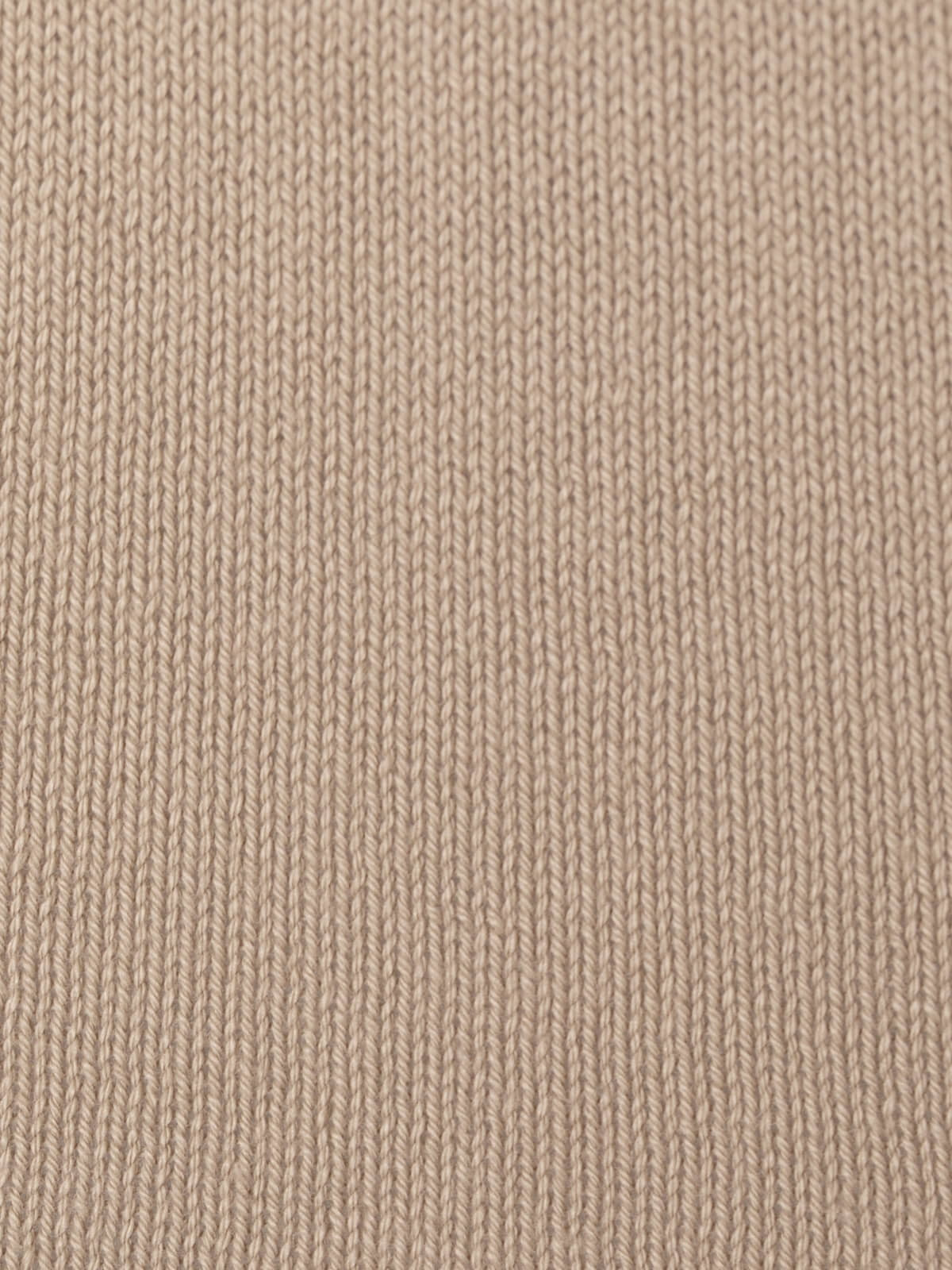 100% cotton knit top with V-neck  Taupe colour