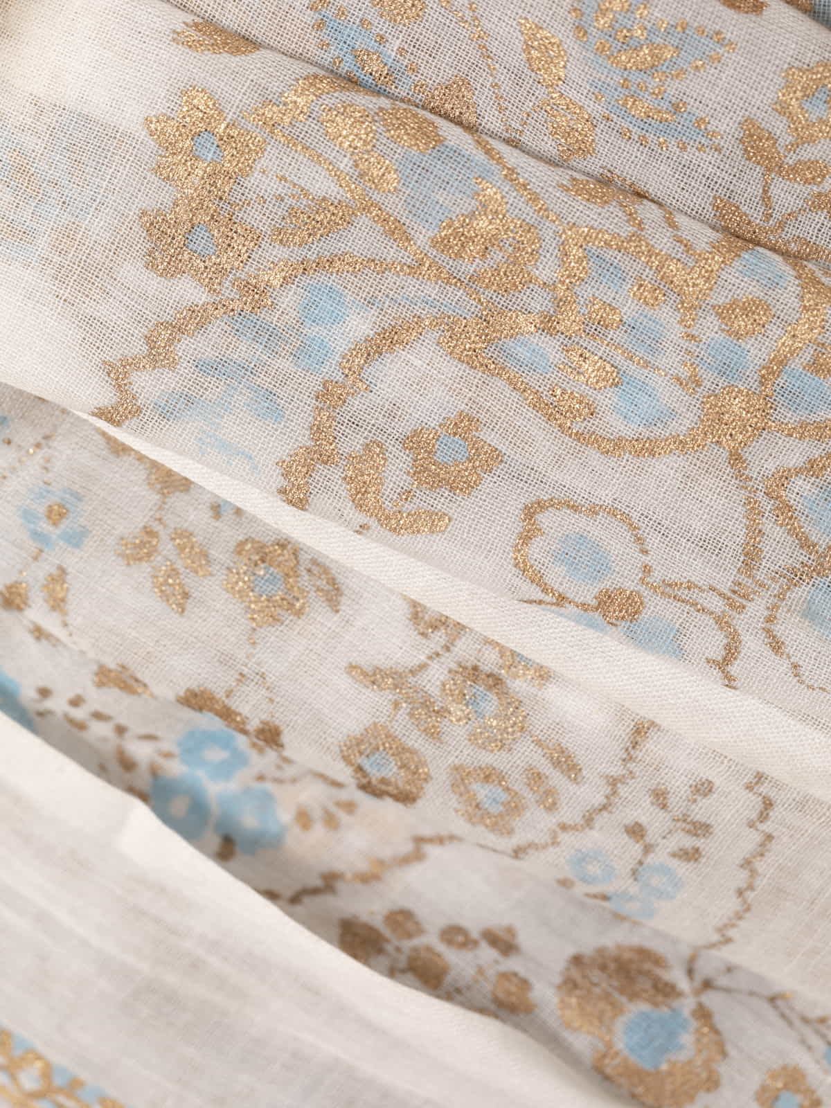 Scarf with glitter detail  Blue colour