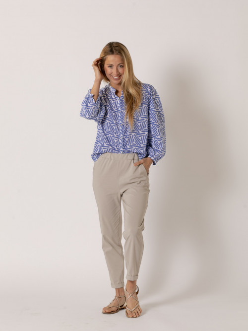 Elastic ankle pants  Beige colour