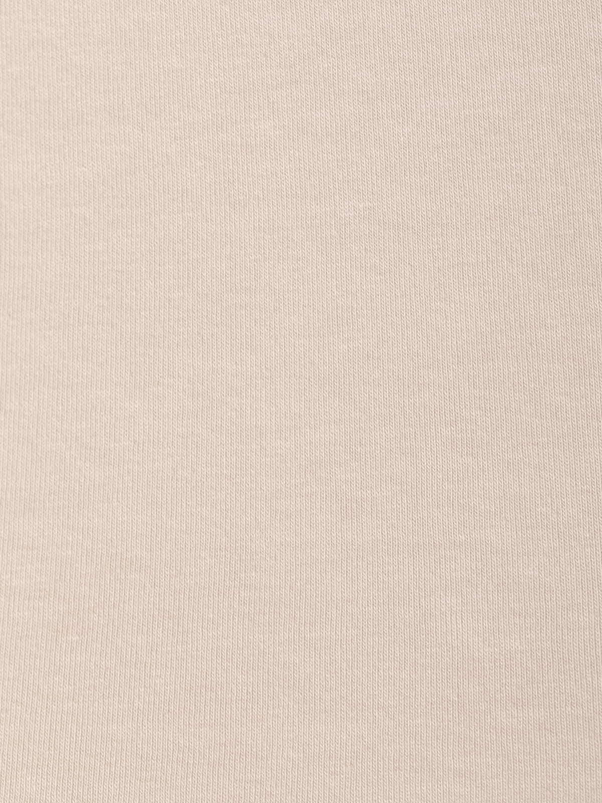 Camiseta algodón 100% c/pico color Beige