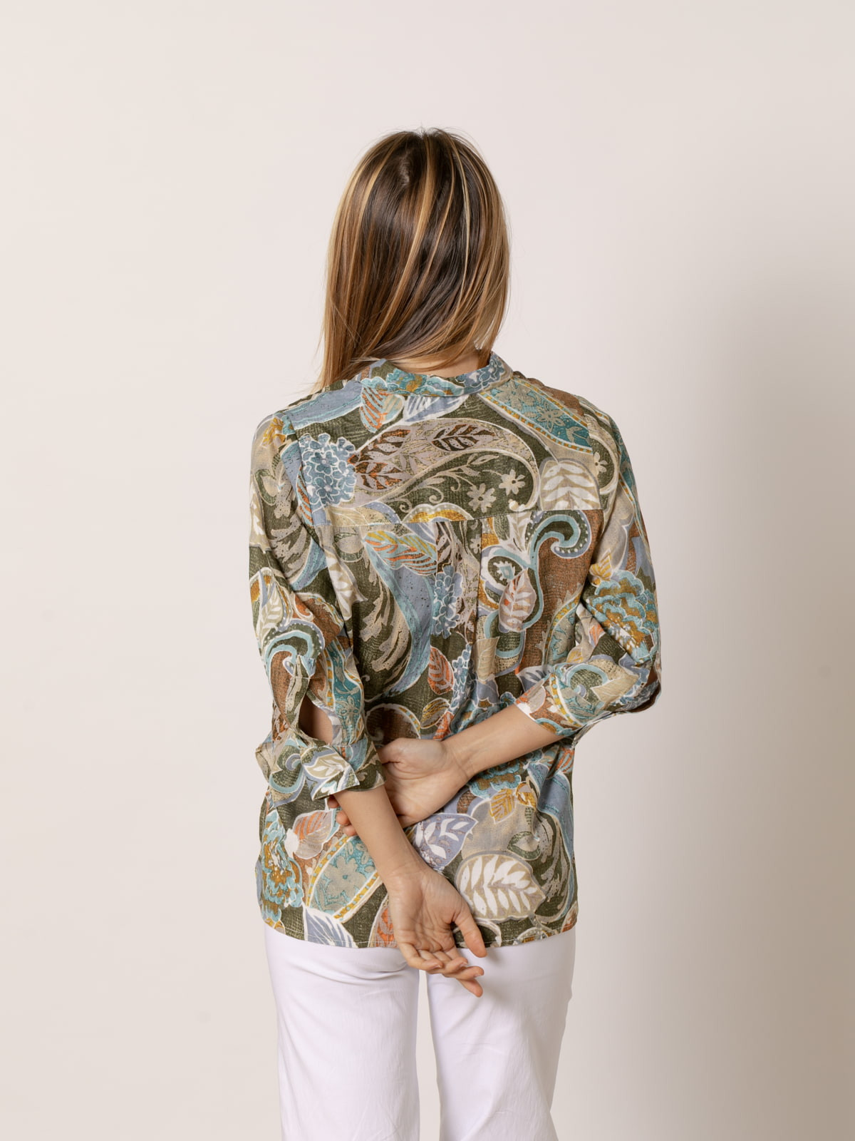 Camisa cotton 100% super print color Azul