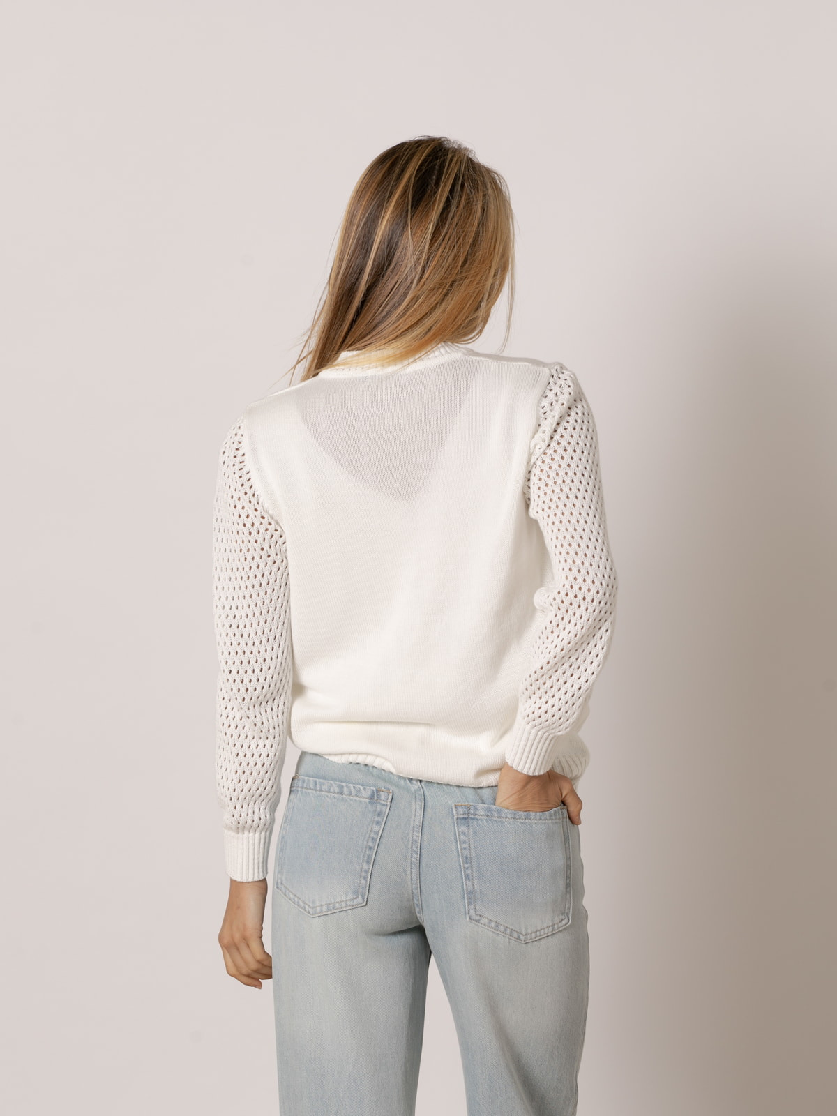 100% cotton knit jacket with box  White colour