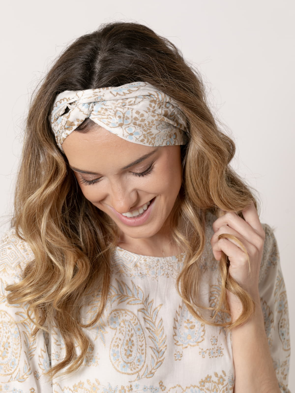 100% cotton bandana for hair  Blue Jean colour