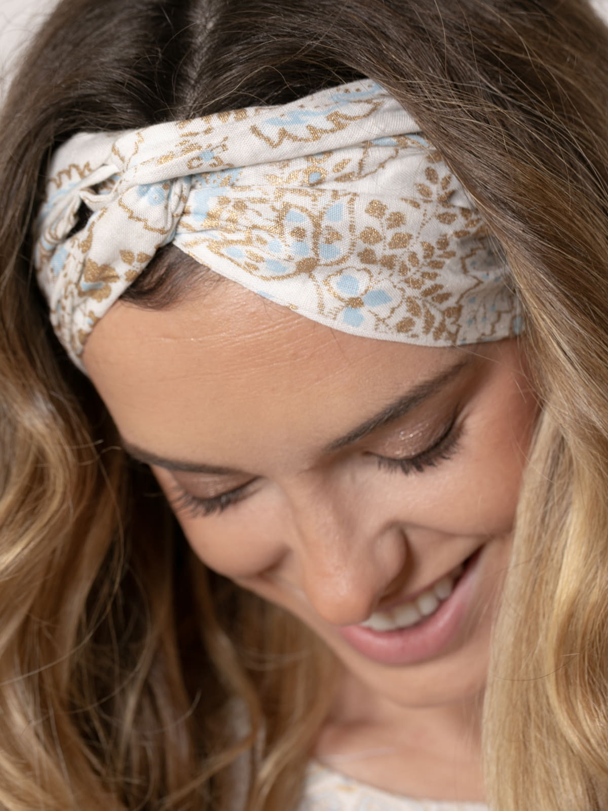 Bandana algodón 100% para pelo color Azul Jean