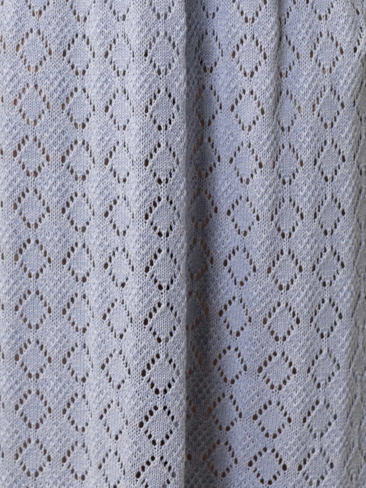 Long openwork dress, 100% cotton  Blue colour