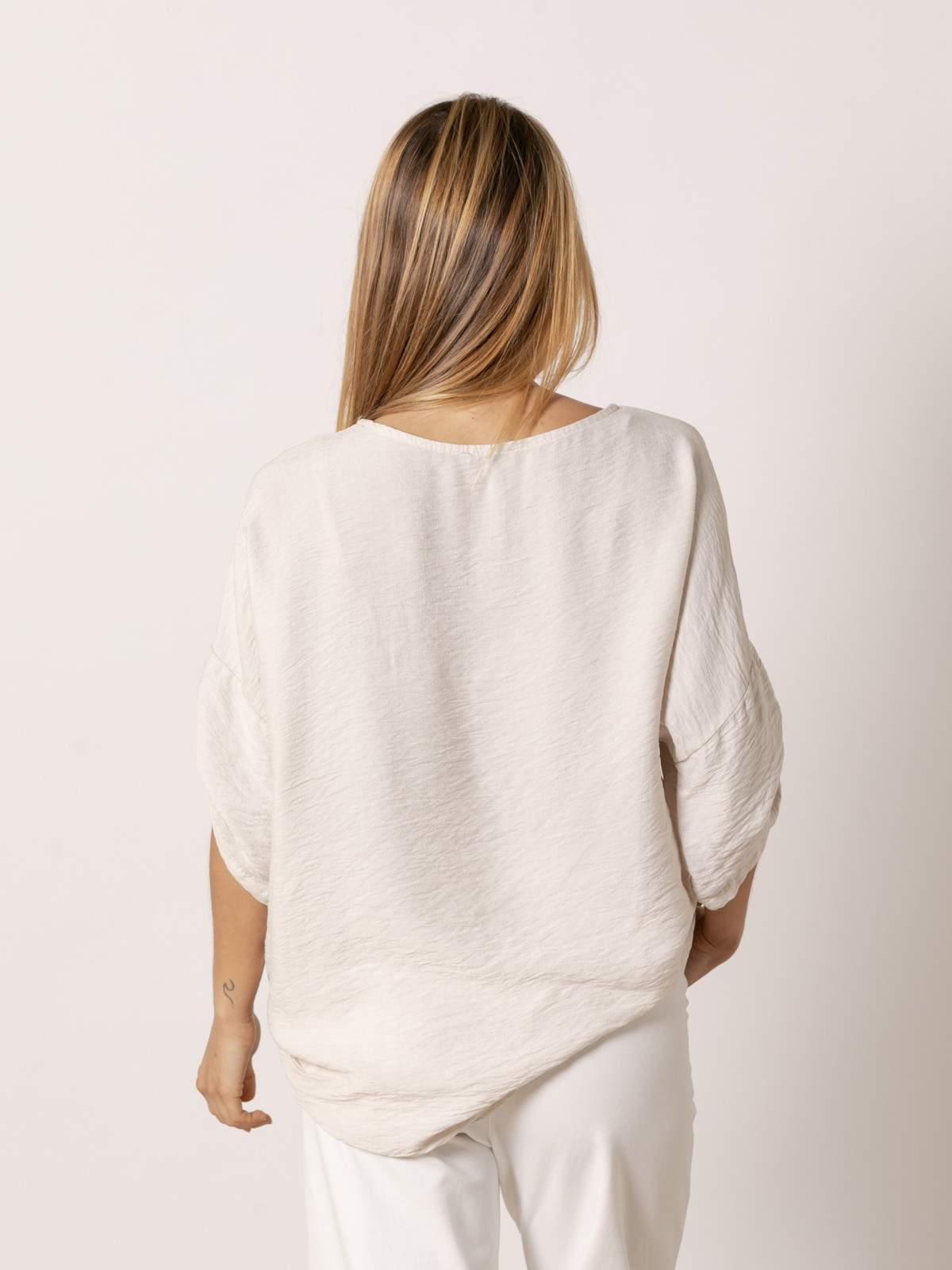 Eco-visco fluid blouse  Beige colour