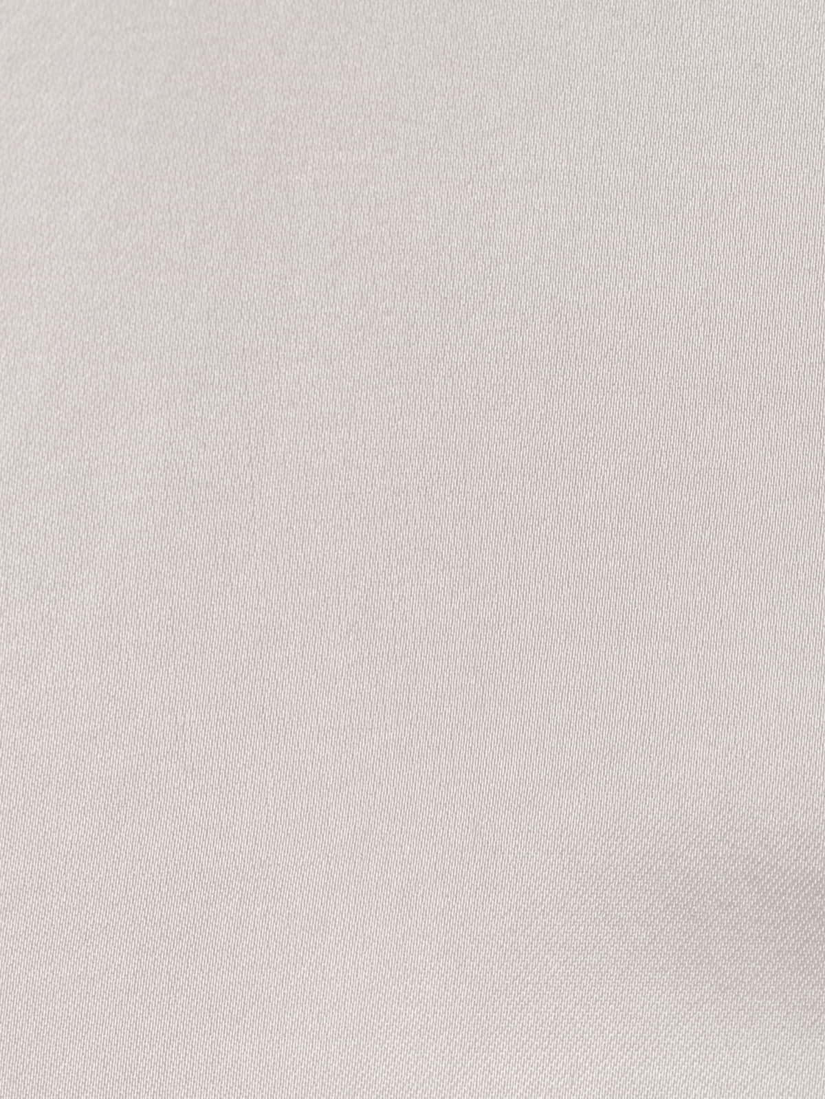Flowing vegetal satin blouse  Beige colour
