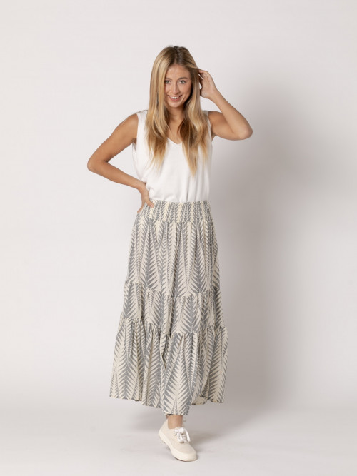 100% cotton zebra skirt  Black colour