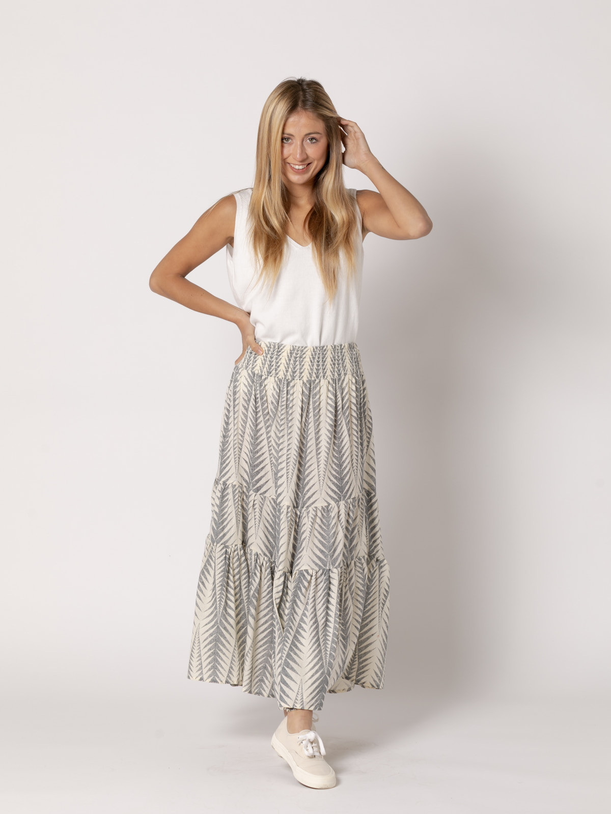 100% cotton zebra skirt  Black colour