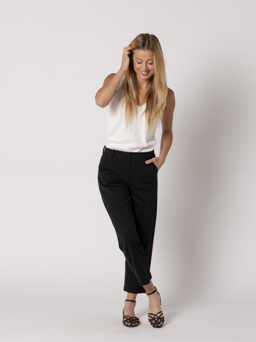 Pantalón teen costura en bajo color Negro